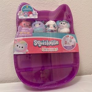 Squishmallows Squishville Display 4 Exclusive Loraly Drow Leonori Tyree Purple